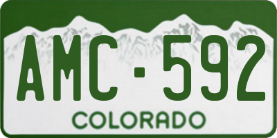 CO license plate AMC592