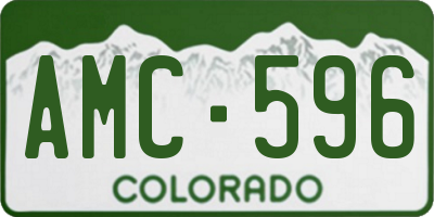 CO license plate AMC596