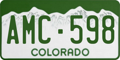 CO license plate AMC598