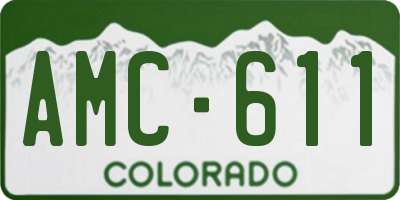 CO license plate AMC611
