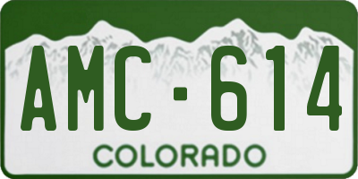 CO license plate AMC614
