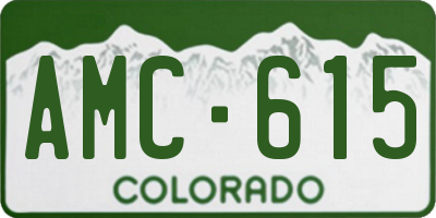 CO license plate AMC615