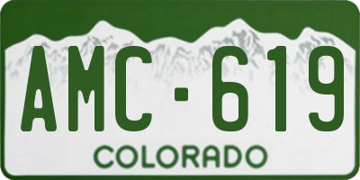 CO license plate AMC619