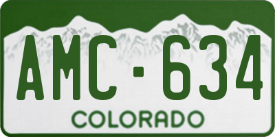 CO license plate AMC634