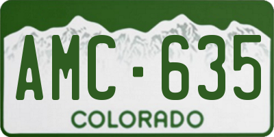 CO license plate AMC635