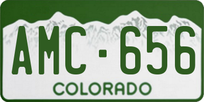 CO license plate AMC656