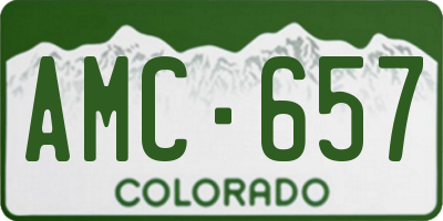 CO license plate AMC657