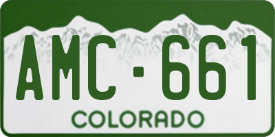 CO license plate AMC661