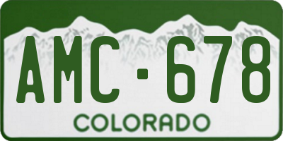CO license plate AMC678