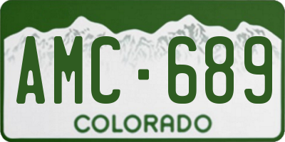 CO license plate AMC689