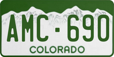 CO license plate AMC690