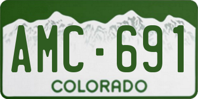 CO license plate AMC691