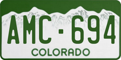 CO license plate AMC694