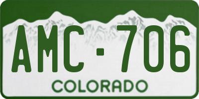 CO license plate AMC706