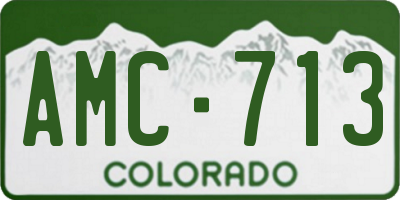 CO license plate AMC713