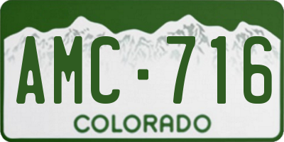 CO license plate AMC716
