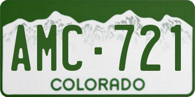 CO license plate AMC721