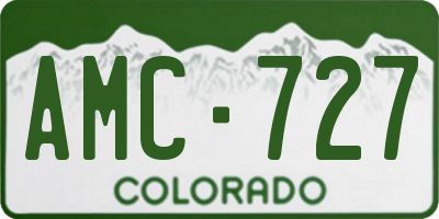 CO license plate AMC727