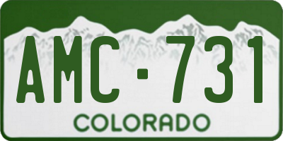 CO license plate AMC731