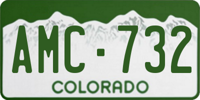 CO license plate AMC732
