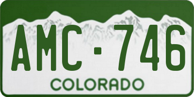 CO license plate AMC746