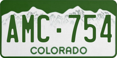 CO license plate AMC754