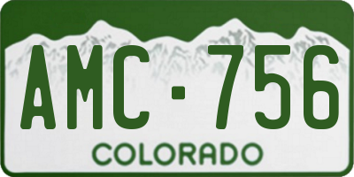 CO license plate AMC756
