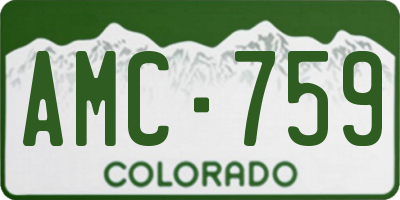 CO license plate AMC759