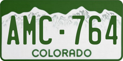 CO license plate AMC764
