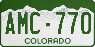 CO license plate AMC770