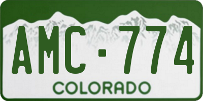 CO license plate AMC774