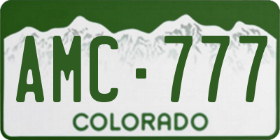 CO license plate AMC777