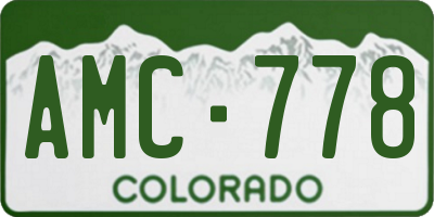 CO license plate AMC778