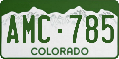 CO license plate AMC785