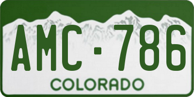 CO license plate AMC786