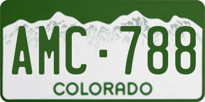 CO license plate AMC788
