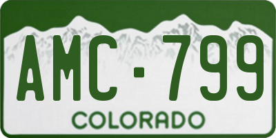 CO license plate AMC799