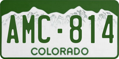 CO license plate AMC814