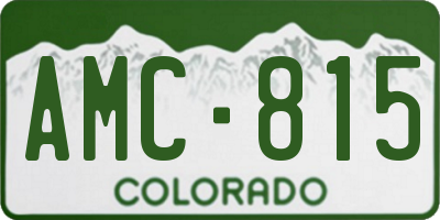 CO license plate AMC815