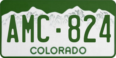 CO license plate AMC824