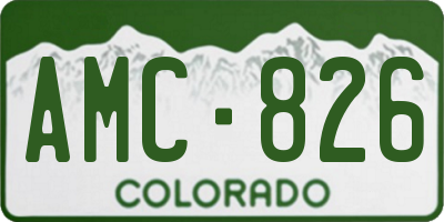 CO license plate AMC826
