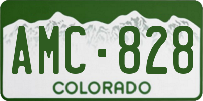 CO license plate AMC828