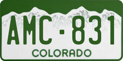 CO license plate AMC831