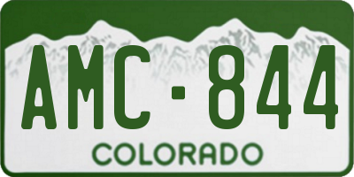 CO license plate AMC844