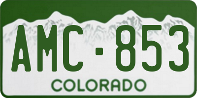 CO license plate AMC853