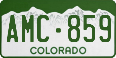 CO license plate AMC859