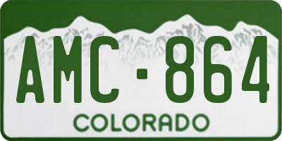 CO license plate AMC864
