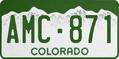CO license plate AMC871