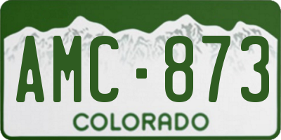 CO license plate AMC873