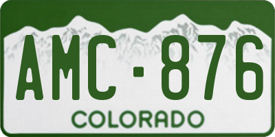 CO license plate AMC876